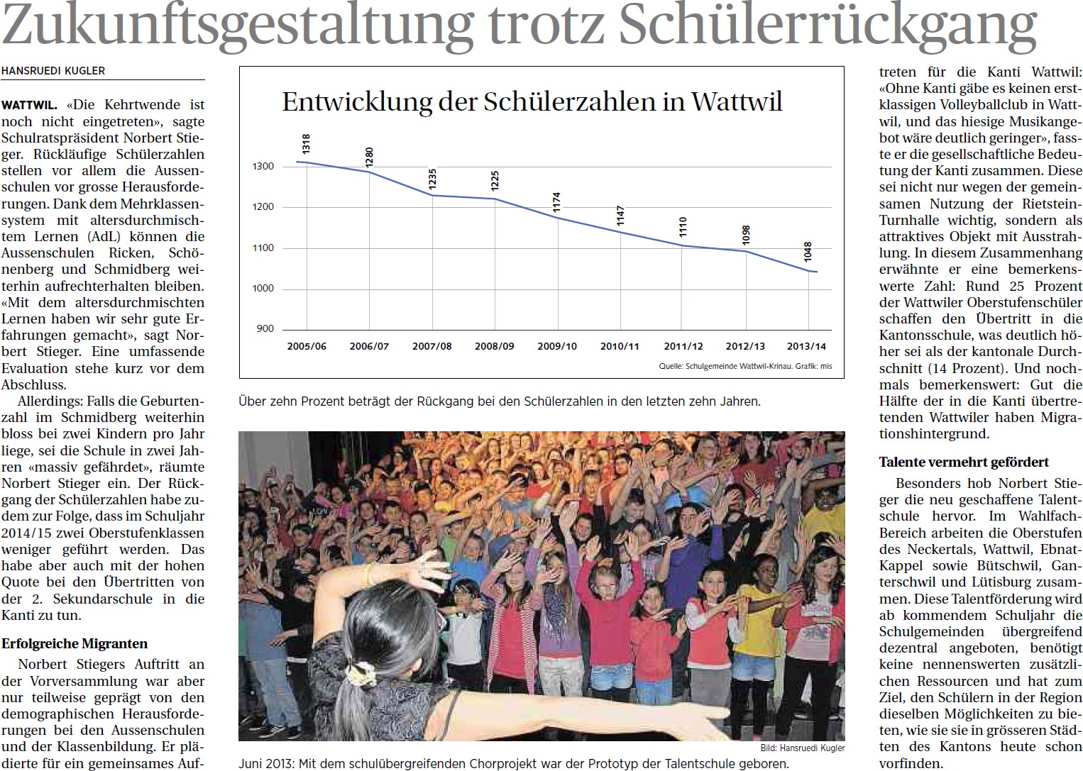 Zukunftsgestaltung trotz Schülerrückgang