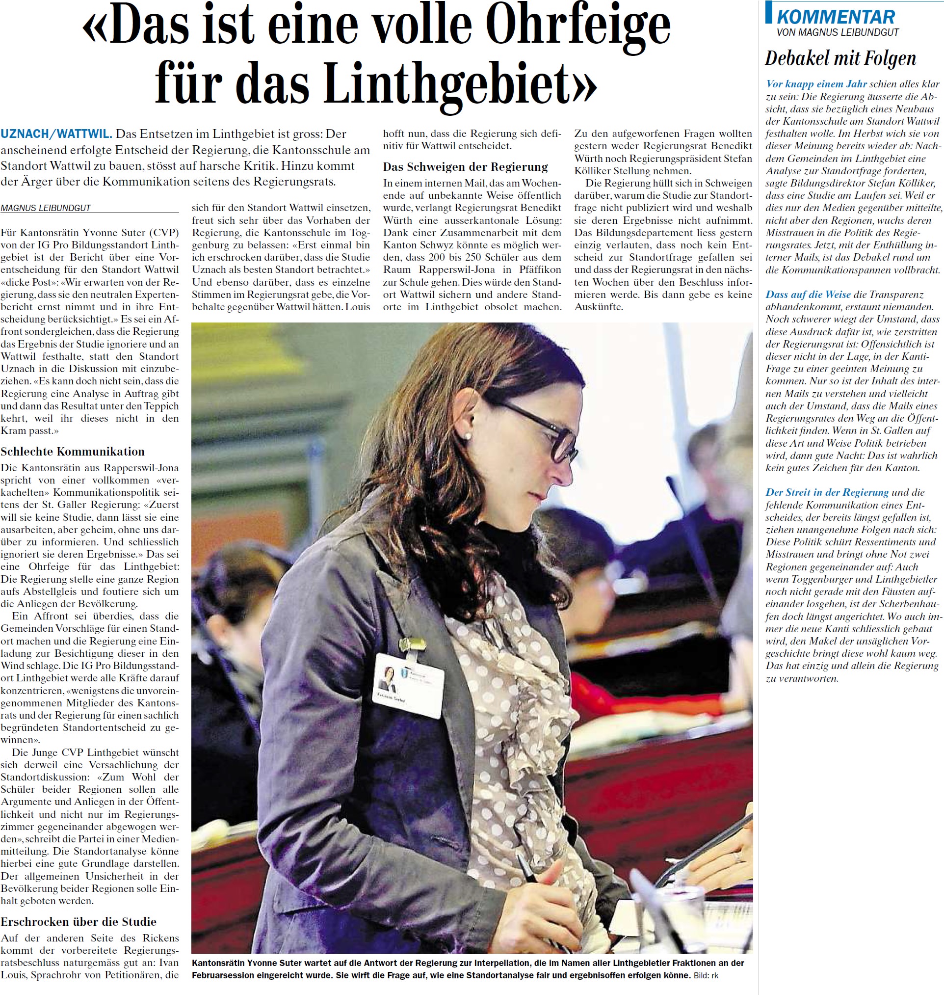 «Das ist eine volle Ohrfeige für das Linthgebiet»