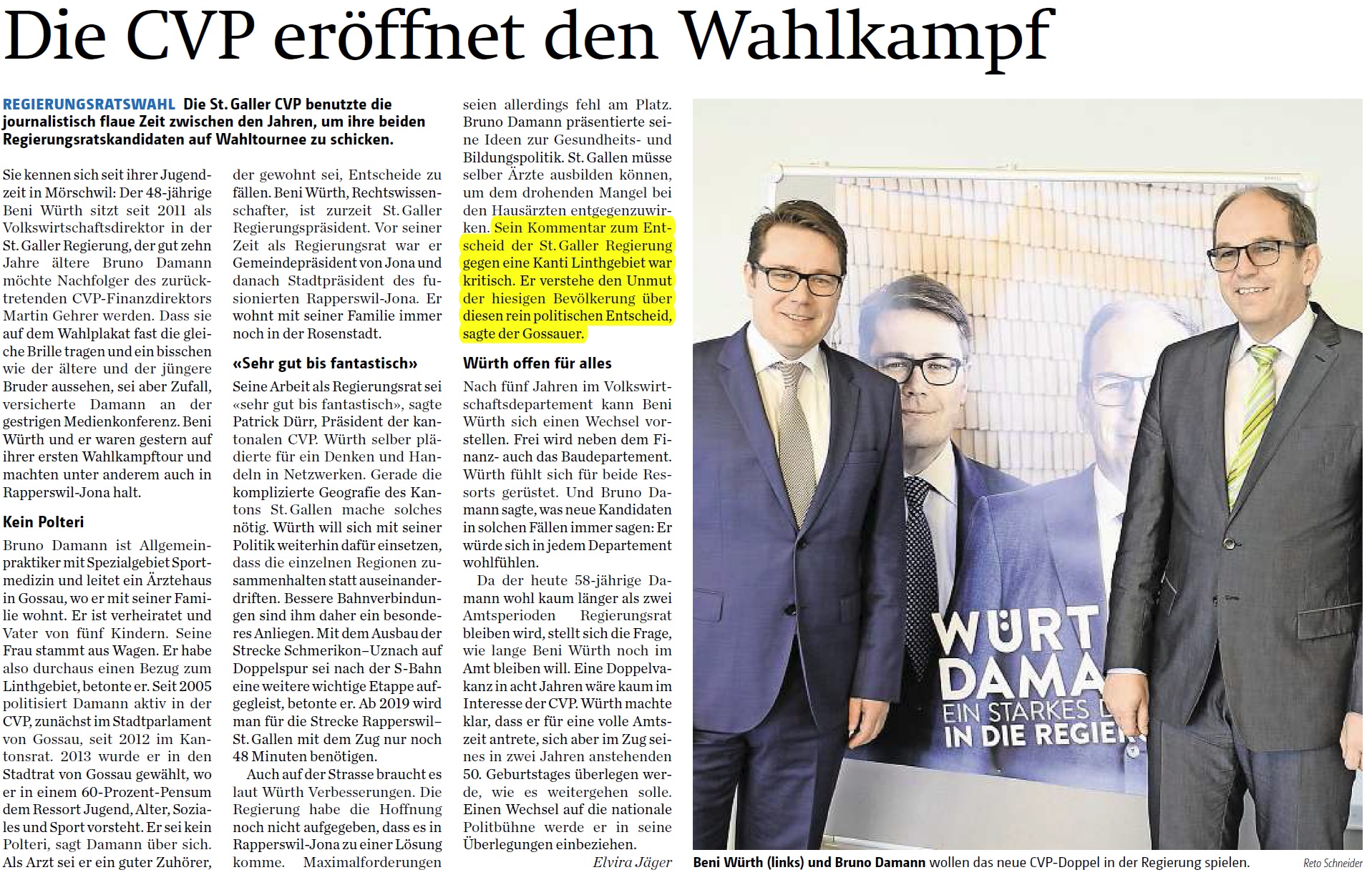Die CVP eröffnet den Wahlkampf